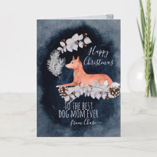 Personalised Pharaoh Hound Mum Christmas Holiday Card