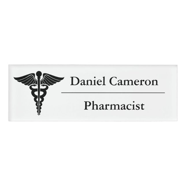 Personalised Pharmacist Name Tag (Front)