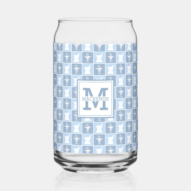 Personalised Pharmacist Pharmacy Tech Can Glass (Front)