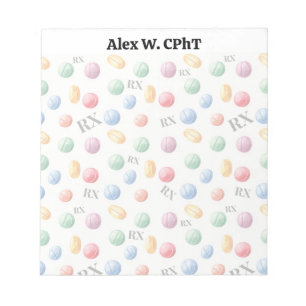 Personalised Pharmacy Notepad Custom CPhT 5.5x6"