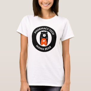 Personalised Pharmacy Technician Mama Bear T-Shirt