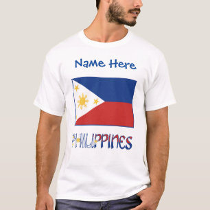 Personalised Philippines Flag Heritage Men's T-Shirt