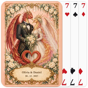 Personalised Phoenix Bride and Groom Wedding Favou Playing Cards