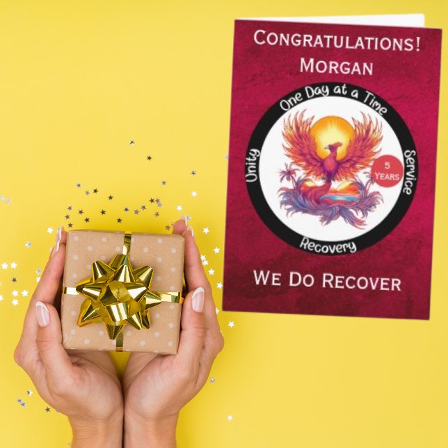 Personalised Phoenix Sobriety Milestone Card (Creator Uploaded)