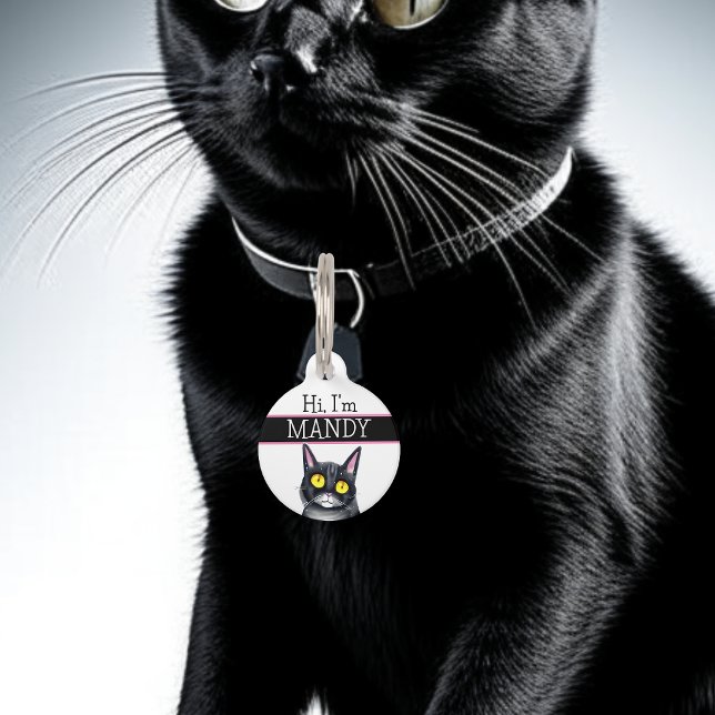 Personalised Phone Number and Address Cat Pet Tag (Creator Uploaded)