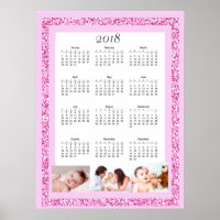 Personalised Photo 2018 Calendar Poster