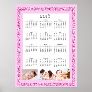Personalised Photo 2018 Calendar Poster
