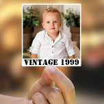 Personalised Photo 20th 30th 40th 50th 60 Birthday<br><div class="desc">Personalised Photo 20th 30th 40th 50th 60 Birthday Sticker</div>