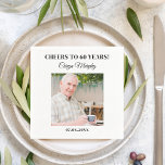 Personalised Photo 30th 40th 50th 60th 70 Birthday Napkin<br><div class="desc">Personalised Photo 30th 40th 50th 60th 70 Birthday Napkins</div>