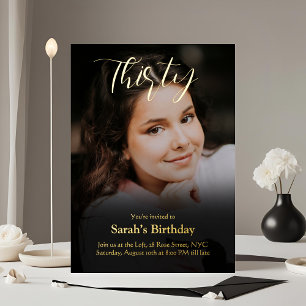 Personalised Photo 30th Birthday Invitation 