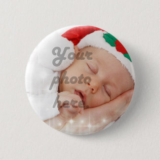 Personalised photo 6 cm round badge
