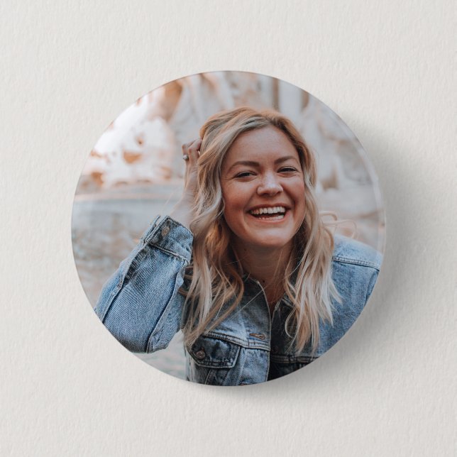Personalised Photo 6 Cm Round Badge (Front)