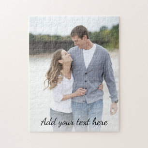 Personalised Photo Add Your Text Jigsaw Puzzle