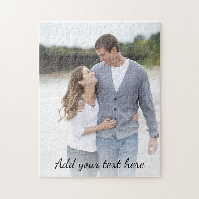Personalised Photo Add Your Text Jigsaw Puzzle (Vertical)