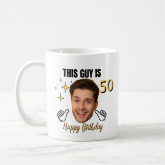 Personalised Photo & Age Funny Birthday Favour Coffee Mug