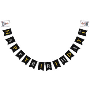 Personalised Photo All Age Diy Happy Birthday With Bunting