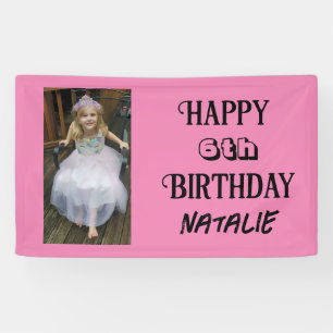 Personalised Photo and Age Happy Birthday Banner