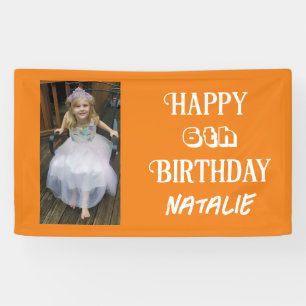 Personalised Photo and Age Happy Birthday Banner