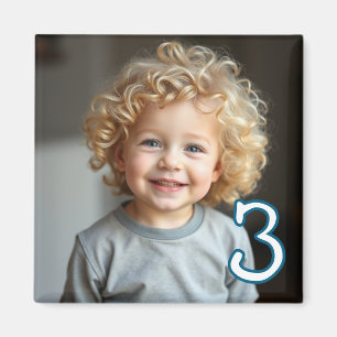 Personalised Photo and Age Refrigerator Magnet