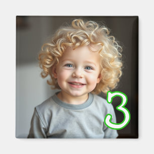 Personalised Photo and Age Refrigerator Magnet