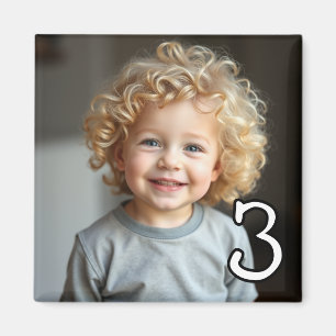 Personalised Photo and Age Refrigerator  Magnet