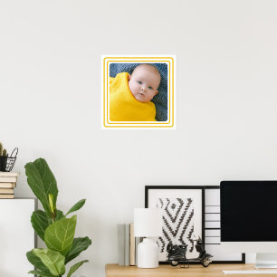 Personalised Photo and Colour Border Poster