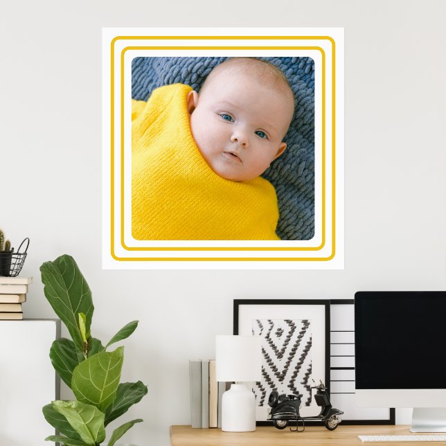 Personalised Photo and Colour Border Poster (Home Office)