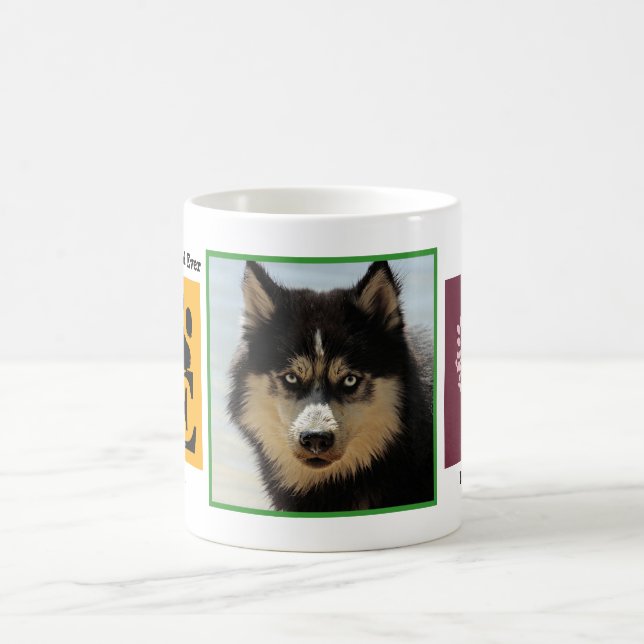 Personalised Photo and Dog Name Custom Coffee Mug (Center)