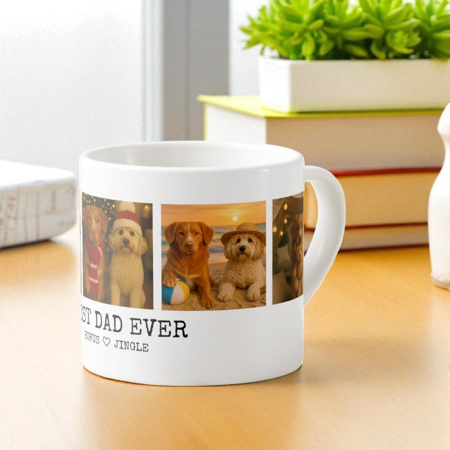 Personalised Photo and Love Heart Best Dog Parent Espresso Cup (Personalized Photo and Love Heart Best Dog Parent Espresso Cup by Ricaso. Add photographs, MYO DIY)