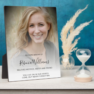Personalised Photo and message on easel stand Plaque