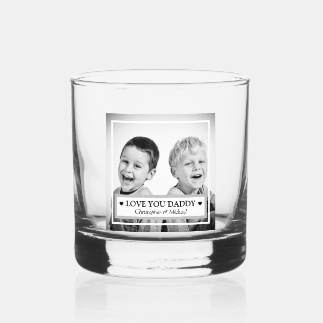 Personalised Photo And Message Whiskey Glass (Front)