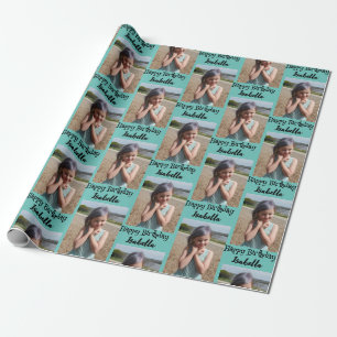 Personalised Photo and Name Birthday Wrap Wrapping Paper