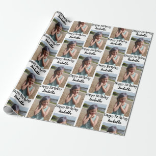 Personalised Photo and Name Birthday Wrap Wrapping Paper