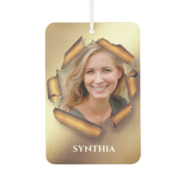 Personalised Photo and Name Car Air Freshener (Front)