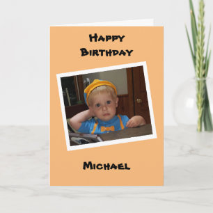 Personalised Photo and name Child's Birthday Card