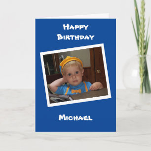 Personalised Photo and name Child's Birthday Card