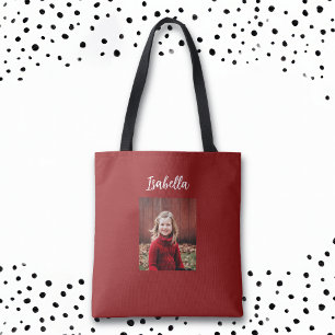 Personalised Photo and Name Child's Tote Bag