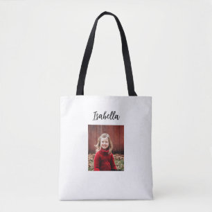 Personalised Photo and Name Child's Tote Bag