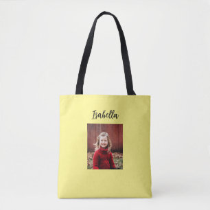 Personalised Photo and Name Child's Tote Bag