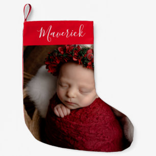 Personalised Photo and Name Christmas Stocking