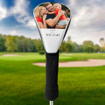 Personalised Photo And Name Golf Clubs Golf Head Cover<br><div class="desc">Personalise with your special photo and name in classic typography to create a unique golf gift and keepsake for any golfer. Designed by Thisisnotme©</div>