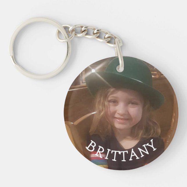 Personalised Photo and Name Key Ring (Front)