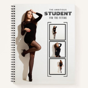 personalised photo and name notebook