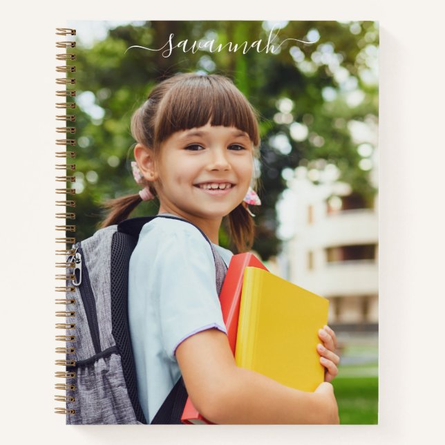 Personalised Photo and Name Sketch Notebook (Front)
