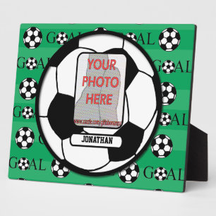 Personalised Photo and Name Soccer Ball Plaque