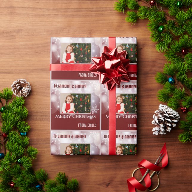 Personalised Photo and Name Wrapping Paper (Holiday Gift)