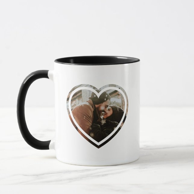 Personalised Photo and Personal Message Romantic  Mug (Left)