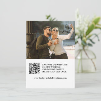 personalised photo and qr-code wedding invitation