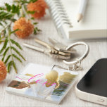 Personalised Photo and Script Text Key Ring<br><div class="desc">Create your own personalised photo and script text keychain with this elegant,  modern and simple keychain template. Just add your photos and text. Make your own photo collage keepsake perfect as custom gifts for showing your love.</div>