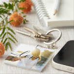 Personalised Photo and Script Text Key Ring<br><div class="desc">Create your own personalised photo and script text keychain with this elegant,  modern and simple keychain template. Just add your photos and text. Make your own photo collage keepsake perfect as custom gifts for showing your love.</div>